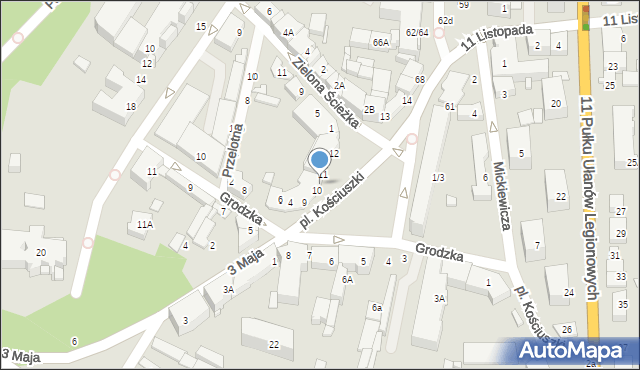 Ciechanów, Plac Kościuszki Tadeusza, gen., 10A, mapa Ciechanów