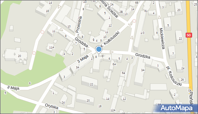 Ciechanów, Plac Kościuszki Tadeusza, gen., 7A, mapa Ciechanów