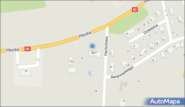 Ciechanów, Płocka, 29, mapa Ciechanów