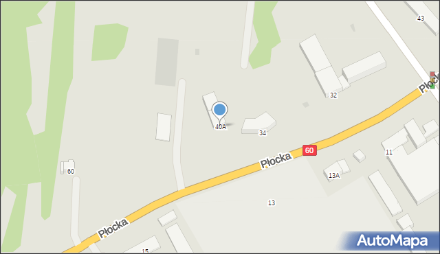 Ciechanów, Płocka, 40A, mapa Ciechanów