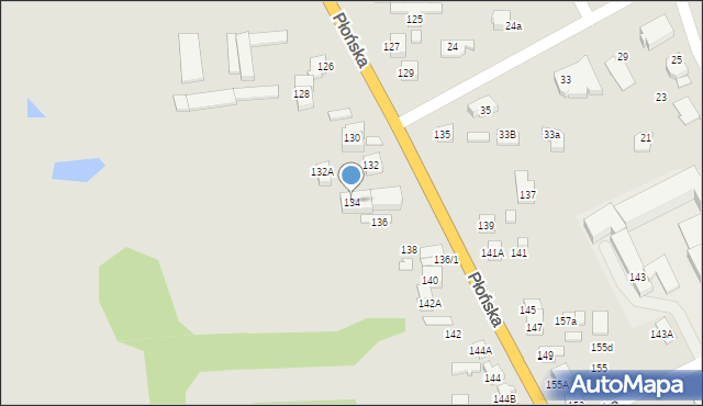 Ciechanów, Płońska, 134, mapa Ciechanów