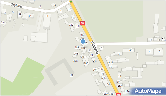 Ciechanów, Płońska, 20A, mapa Ciechanów