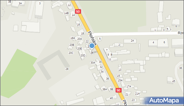 Ciechanów, Płońska, 26, mapa Ciechanów