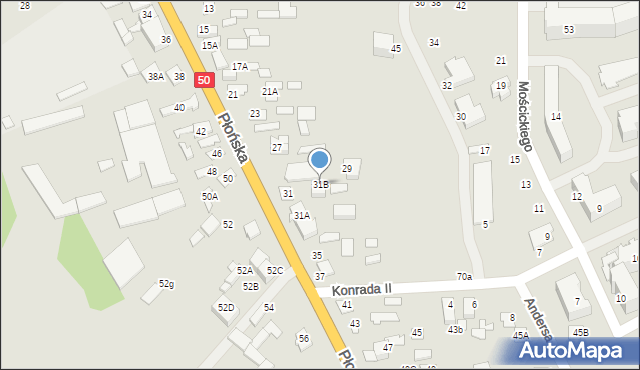 Ciechanów, Płońska, 31B, mapa Ciechanów