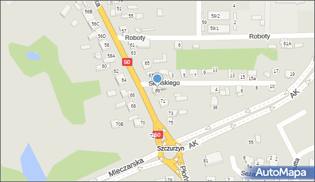 Ciechanów, Płońska, 69, mapa Ciechanów