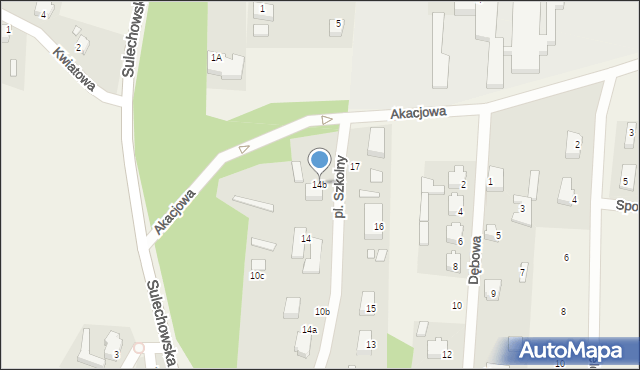 Cigacice, Plac Szkolny, 14b, mapa Cigacice