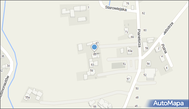 Cisek, Planetorza, 65, mapa Cisek