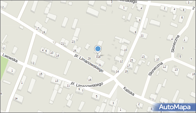 Cybinka, Plac Limanowskiego, 31a, mapa Cybinka