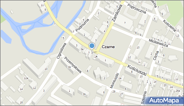 Czarne, Plac Jana Pawła II, 2, mapa Czarne