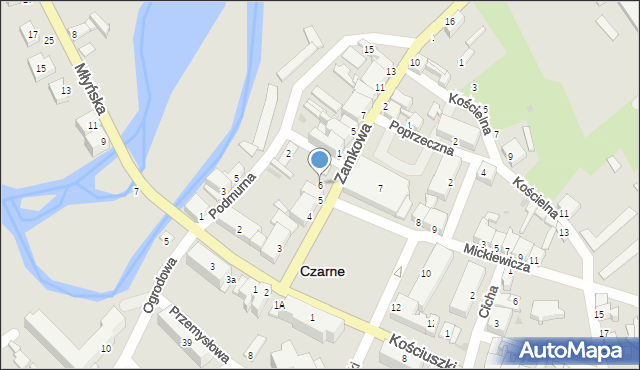 Czarne, Plac Jana Pawła II, 6, mapa Czarne