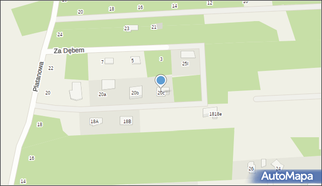 Czarny Las, Platanowa, 20c, mapa Czarny Las