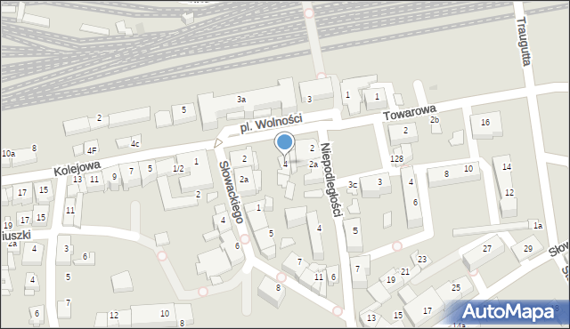Czechowice-Dziedzice, Plac Wolności, 4, mapa Czechowic-Dziedzic