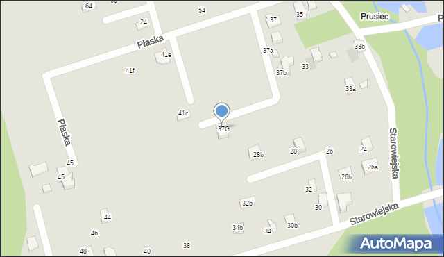 Czechowice-Dziedzice, Płaska, 37G, mapa Czechowic-Dziedzic