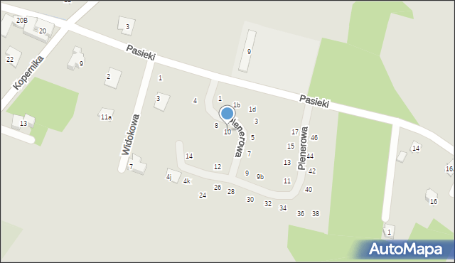 Czechowice-Dziedzice, Plenerowa, 10, mapa Czechowic-Dziedzic