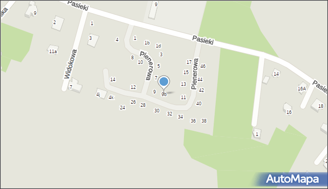 Czechowice-Dziedzice, Plenerowa, 9b, mapa Czechowic-Dziedzic