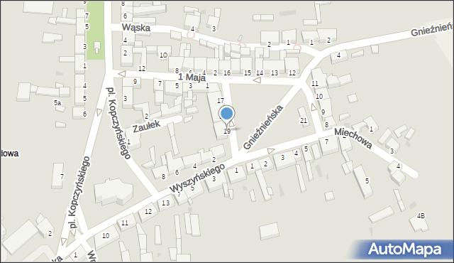 Czerniejewo, Plac Wiosny Ludów, 19, mapa Czerniejewo