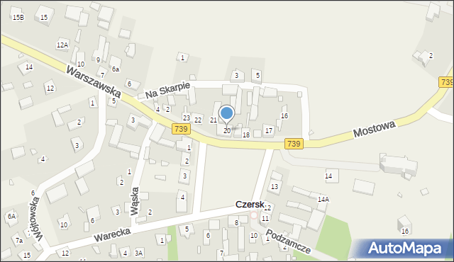 Czersk, Plac Tysiąclecia, 20, mapa Czersk