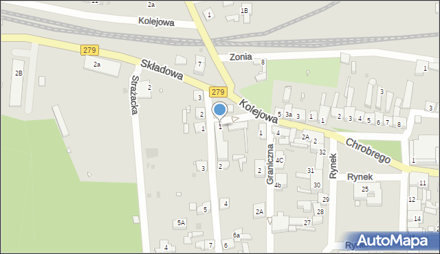 Czerwieńsk, Plac Wolności, 1, mapa Czerwieńsk