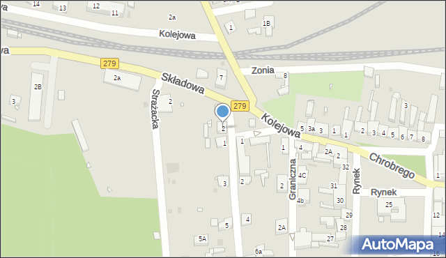 Czerwieńsk, Plac Wolności, 2, mapa Czerwieńsk