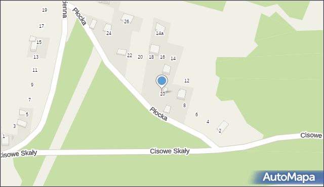 Czyżówka, Płocka, 10, mapa Czyżówka