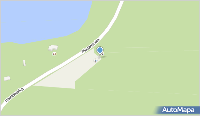 Dąbrówka, Płaczewska, 5, mapa Dąbrówka