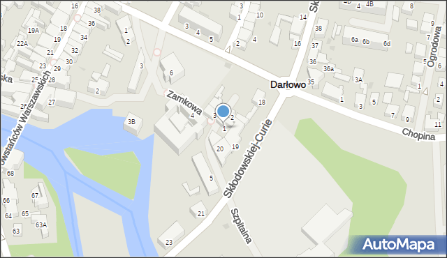 Darłowo, Plac Zamkowy, 1, mapa Darłowo