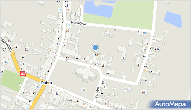 Dobra, Plac Wojska Polskiego, 16a, mapa Dobra