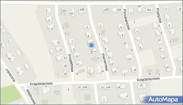 Dobra, Plenerowa, 12, mapa Dobra