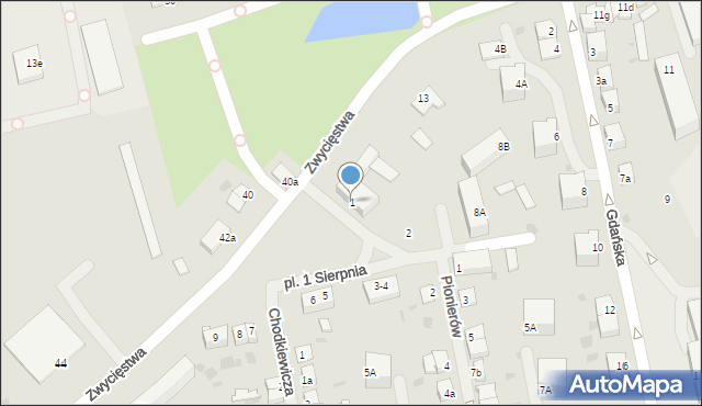 Dobre Miasto, Plac 1 Sierpnia, 1, mapa Dobre Miasto