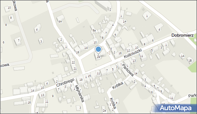 Dobromierz, Plac Wolności, 24, mapa Dobromierz