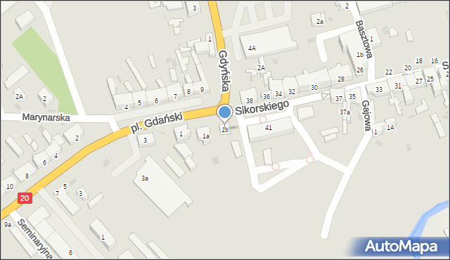 Drawsko Pomorskie, Plac Gdański, 1b, mapa Drawsko Pomorskie