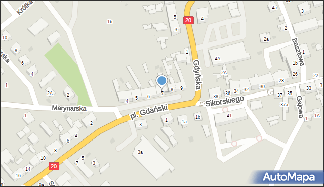 Drawsko Pomorskie, Plac Gdański, 7, mapa Drawsko Pomorskie