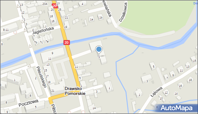Drawsko Pomorskie, Plac Konopnickiej Marii, 1, mapa Drawsko Pomorskie