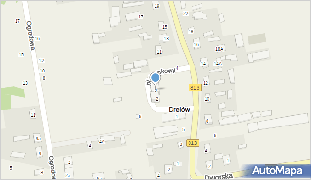 Drelów, Plac Bankowy, 3, mapa Drelów