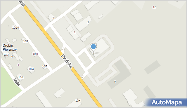 Drobin, Płońska, 7, mapa Drobin