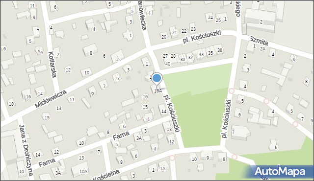 Drohiczyn, Plac Kościuszki Tadeusza, gen., 16A, mapa Drohiczyn