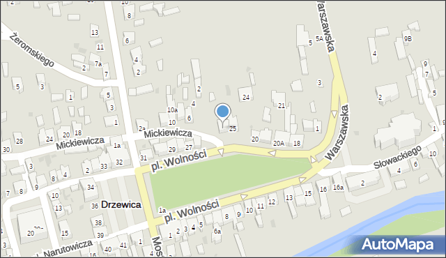 Drzewica, Plac Wolności, 26, mapa Drzewica