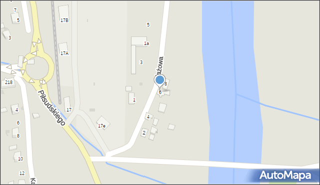 Dynów, Plażowa, 6, mapa Dynów