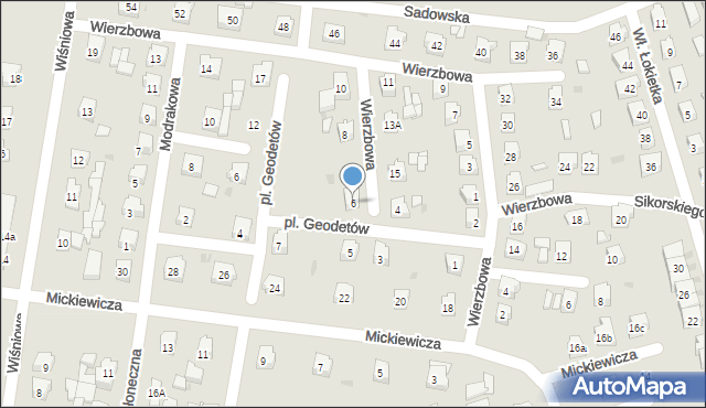 Działoszyn, Plac Geodetów, 6, mapa Działoszyn