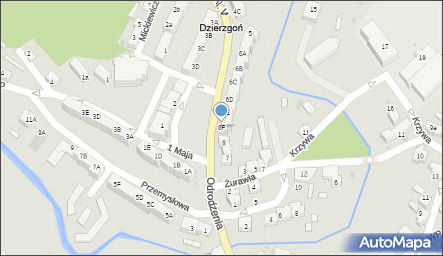 Dzierzgoń, Plac Wolności, 6F, mapa Dzierzgoń