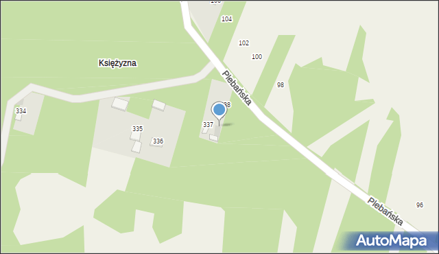 Dzikowiec, Plebańska, 93, mapa Dzikowiec