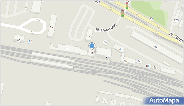 Elbląg, Plac Dworcowy, 2a, mapa Elbląga