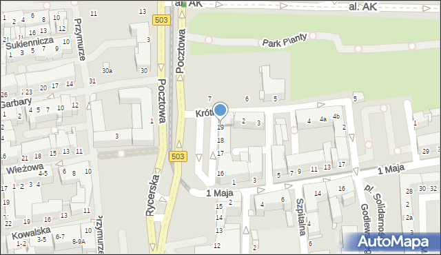 Elbląg, Plac Słowiański, 19, mapa Elbląga