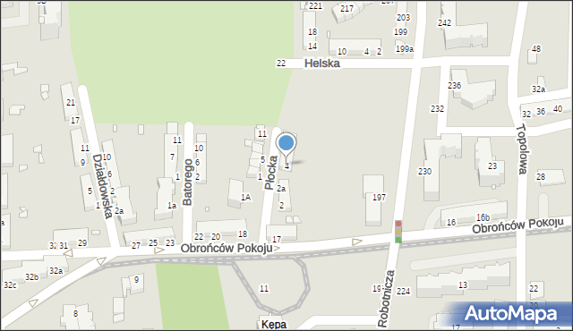 Elbląg, Płocka, 4, mapa Elbląga