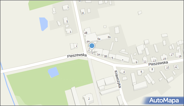 Fabianów, Pleszewska, 1, mapa Fabianów