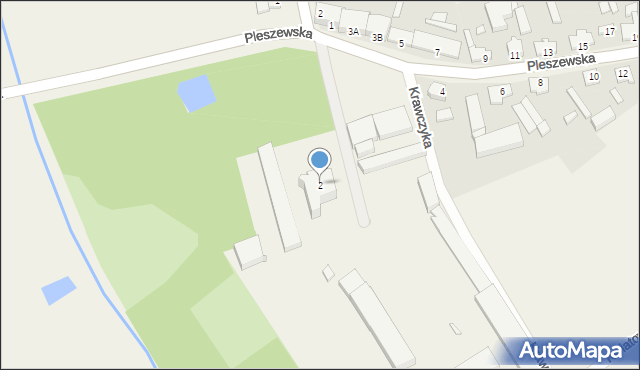 Fabianów, Pleszewska, 2, mapa Fabianów