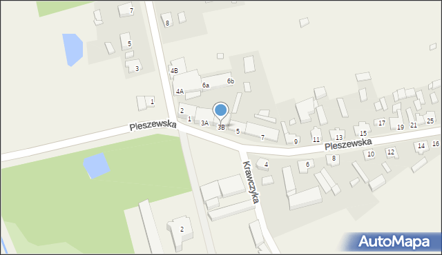 Fabianów, Pleszewska, 3B, mapa Fabianów