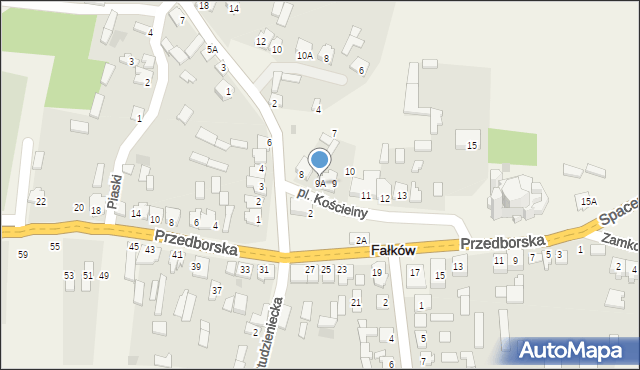 Fałków, Plac Kościelny, 9A, mapa Fałków