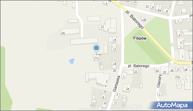 Filipów, Plac Stefana Batorego, 17/2, mapa Filipów