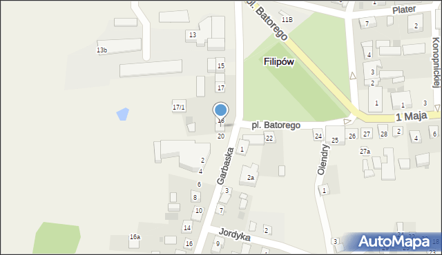 Filipów, Plac Stefana Batorego, 19, mapa Filipów